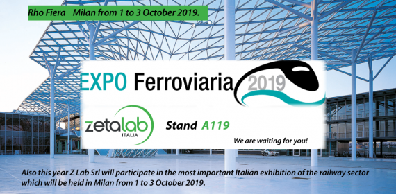 Z LAB WILL TAKE PART IN 2019 RAILWAY EXPO! FIERA MILAN RHO 1-3 OCTOBER STAND A119